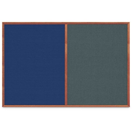 United Visual Products Slim Style Indoor Enclosed Corkboard, 30 UV503SC-SATIN-BUFF